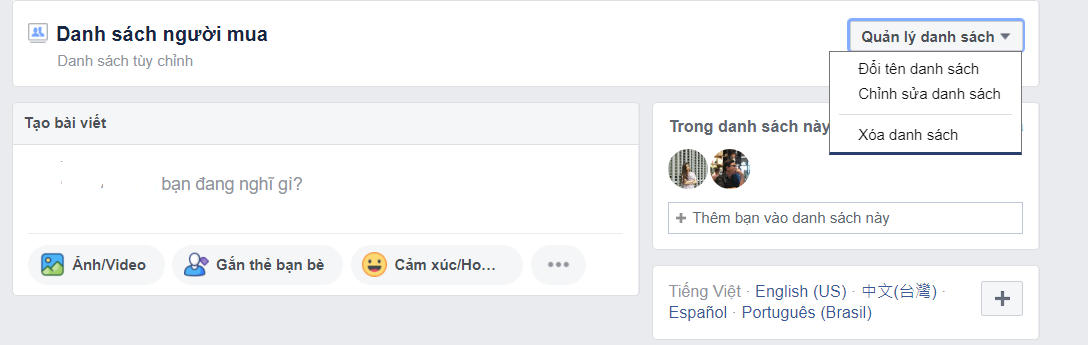 quản lý danh sách 3,4